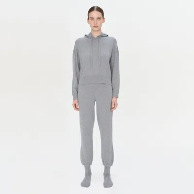 Simkhai Women's Knitted Cotton Cashmere Joggers In Heather Grey