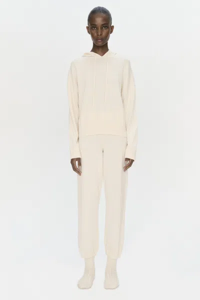 Simkhai Women's Knitted Cotton Cashmere Joggers In Ivory