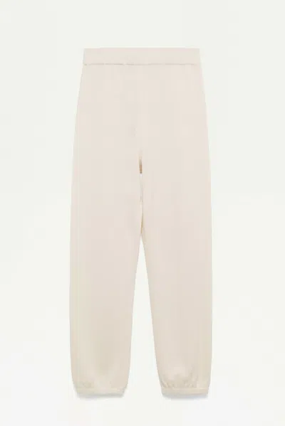 Simkhai Women's Knitted Cotton Cashmere Joggers In Ivory