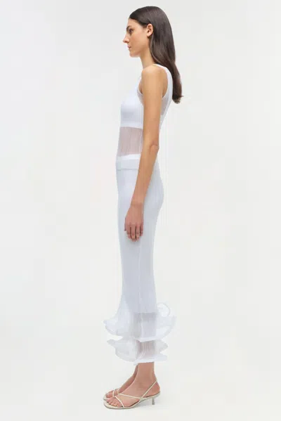 Simkhai Women's Knitted Oakley Plisse Tank Top In White In White