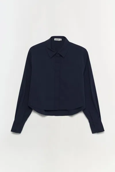 Simkhai Women's Renata Cropped Shirt In Midnight