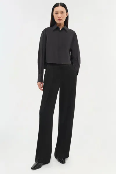 Simkhai Women's Renata Cropped Shirt In Black In Black