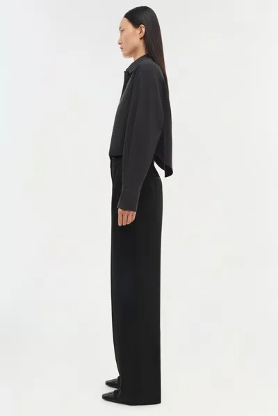 Simkhai Women's Renata Cropped Shirt In Black In Black