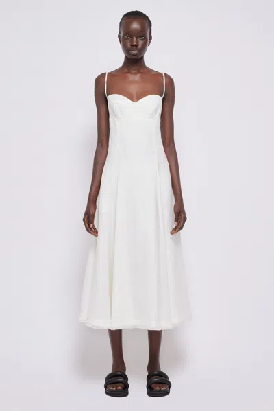Simkhai Plunging V-neck Maxi Dress In White