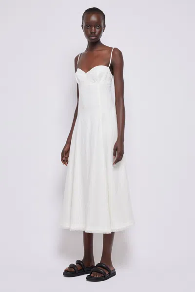 Simkhai Plunging V-neck Maxi Dress In White