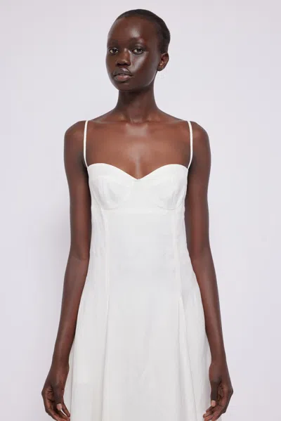 Simkhai Plunging V-neck Maxi Dress In White