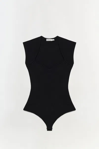 Simkhai Women's Knitted Barbara Bodysuit In Black