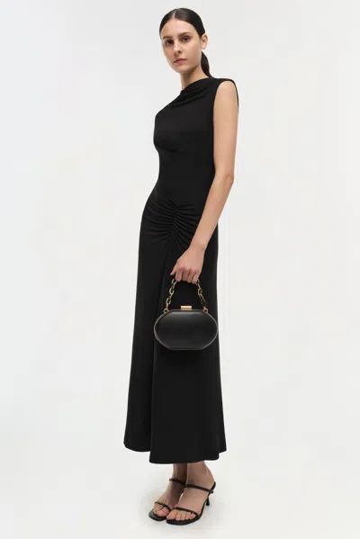 Simkhai Acacia Sleeveless Gathered Midi Dress In Blue