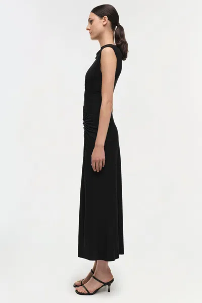 Simkhai Acacia Sleeveless Gathered Midi Dress In Blue
