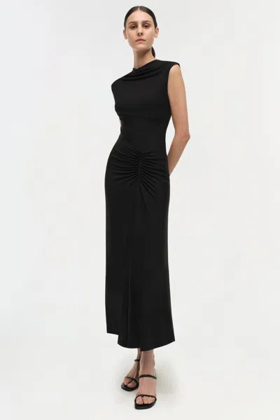 Simkhai Acacia Sleeveless Gathered Midi Dress In Blue