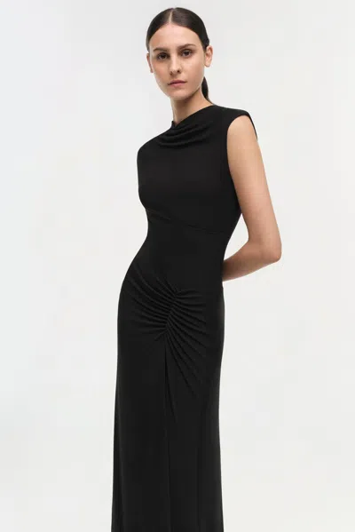 Simkhai Acacia Sleeveless Gathered Midi Dress In Blue