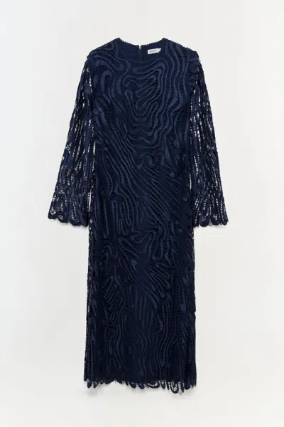 Simkhai Women's Vanina Long Sleeve Dress In Midnight