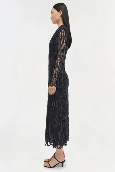 Simkhai Women's Vanina Long Sleeve Dress In Midnight