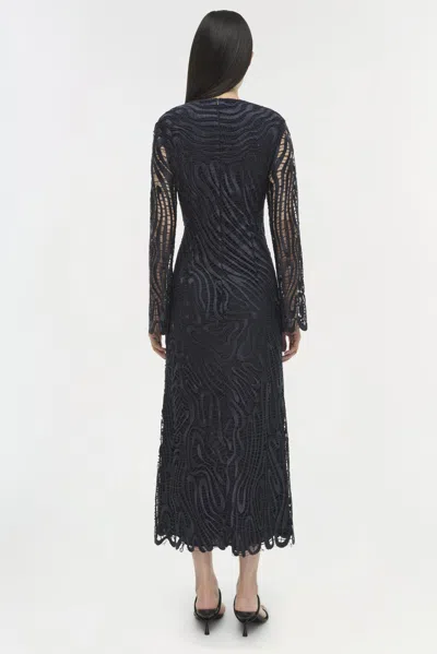 Simkhai Women's Vanina Long Sleeve Dress In Midnight
