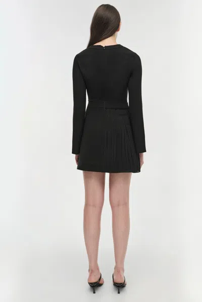 Simkhai Zabelle Long Sleeve Minidress In Black
