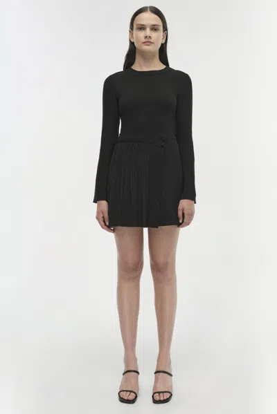 Simkhai Zabelle Long Sleeve Minidress In Black