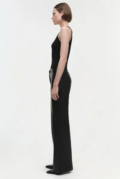 Simkhai Jenny High Rise Belted Cropped Jeans In Cielo In Black