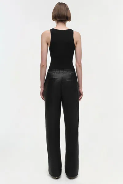 Simkhai Jenny High Rise Belted Cropped Jeans In Cielo In Black