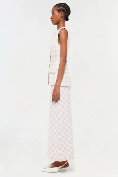 Simkhai Women's Calliope Vest In Sand Gingham