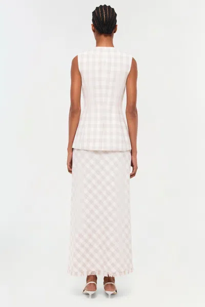 Simkhai Women's Calliope Vest In Sand Gingham