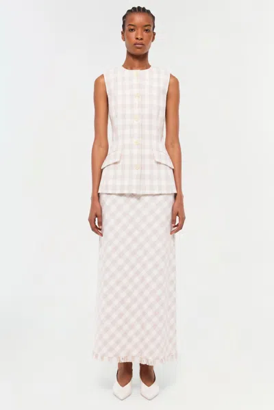 Simkhai Women's Calliope Vest In Sand Gingham