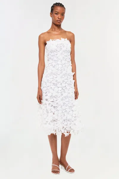 Simkhai Women's Fleurella Applique Midi Dress In White