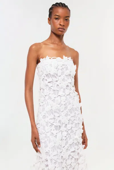 Simkhai Women's Fleurella Applique Midi Dress In White