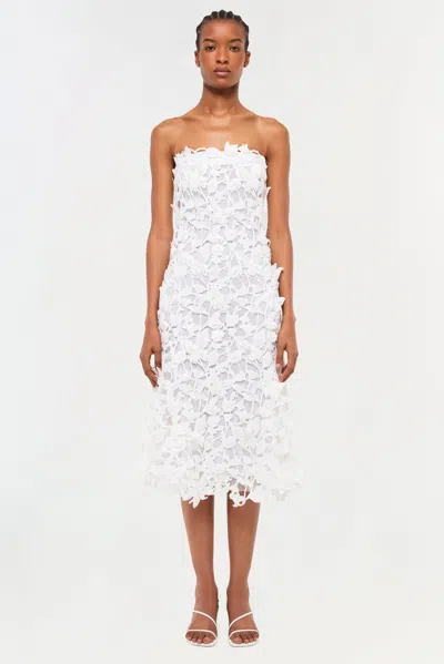 Simkhai Women's Fleurella Applique Midi Dress In White