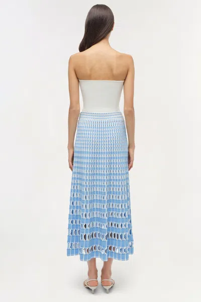 Simkhai Women's Larken Knit Midi Skirt In Blue Hydrangea Multi