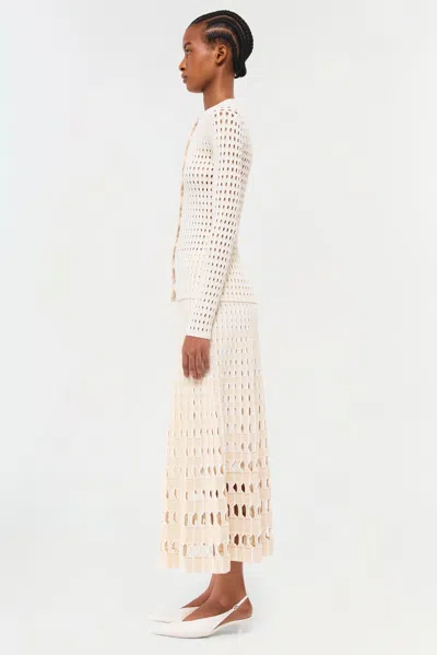 Simkhai Women's Larken Knit Midi Skirt In Sand/multi