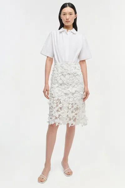 Simkhai Women's Colette Applique Midi Dress In White
