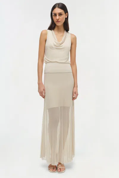 Simkhai Women's Gennie Knit Midi Skirt In Sand In Neutral