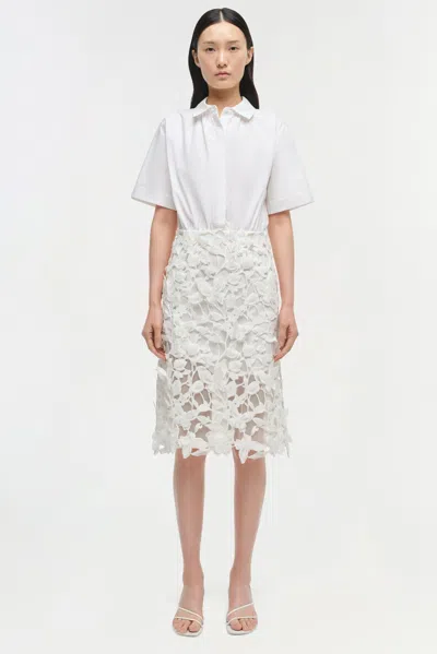 Simkhai Women's Colette Applique Midi Dress In White