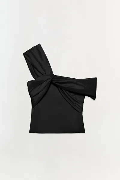 Simkhai Celiana Combo Off-the-shoulder Top In Black