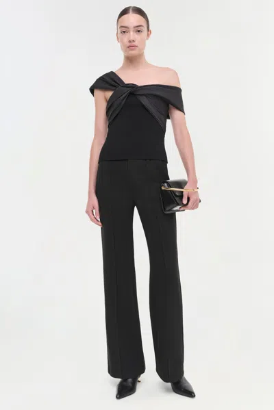 Simkhai Celiana Combo Off-the-shoulder Top In Black