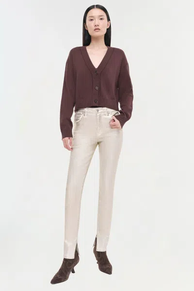 Simkhai Women's Rae Denim Pants In Matte Gold