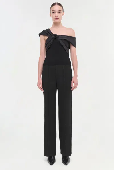 Simkhai Celiana Combo Off-the-shoulder Top In Black