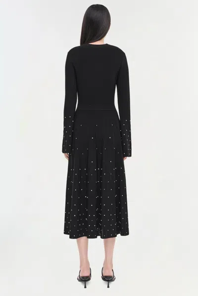 Simkhai Jonathan  Embellished Stretch-knit Midi Dress In Black