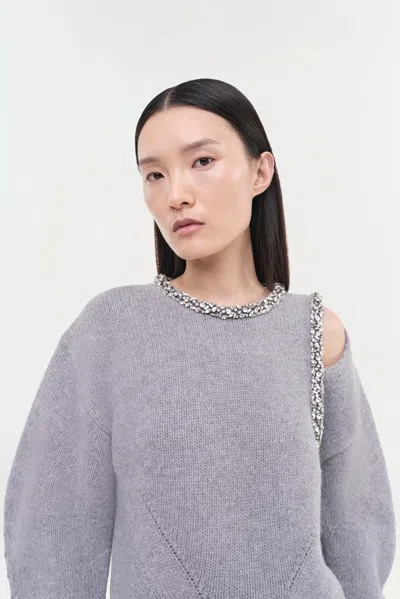 Simkhai Women's Knitted Monroe Pullover In Grey Melange