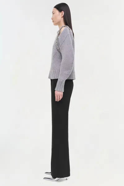 Simkhai Women's Knitted Monroe Pullover In Grey Melange
