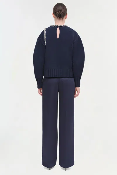 Simkhai Women's Knitted Monroe Pullover In Midnight In Blue