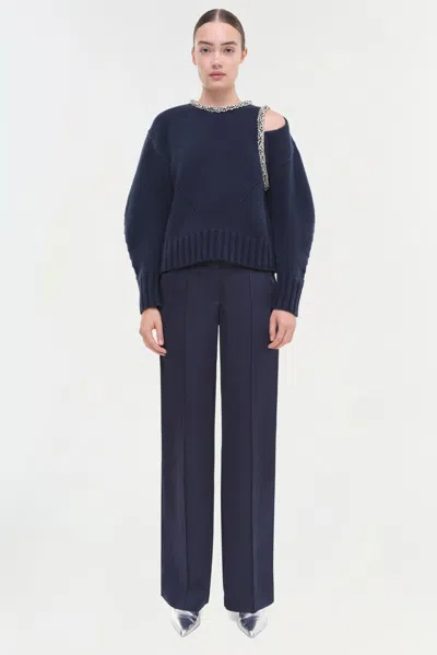 Simkhai Women's Knitted Monroe Pullover In Midnight In Blue