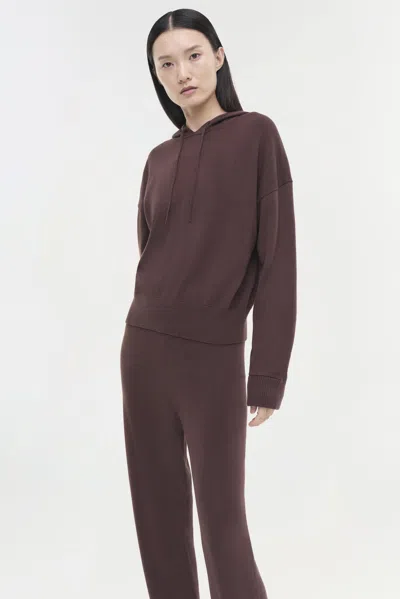 Simkhai Women's Cotton Cashmere Hoodie In Chocolate