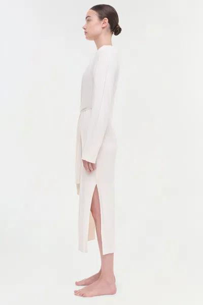 Simkhai Skyla Wrap Dress Ivory Xl In Neutral