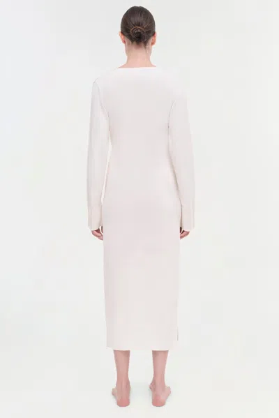 Simkhai Skyla Wrap Dress Ivory Xl In Neutral
