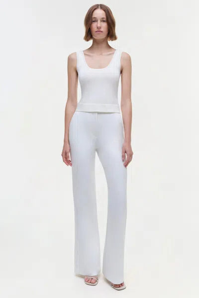 Simkhai Ramaina Square-neck Ribbed Tank Top In White