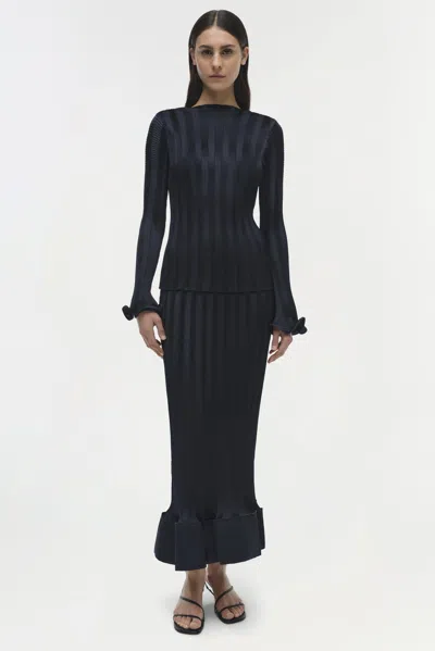 Simkhai Hollis Midi Skirt In Black