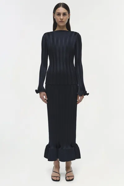 Simkhai Hollis Midi Skirt In Black