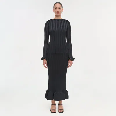 Simkhai Hollis Midi Skirt In Black