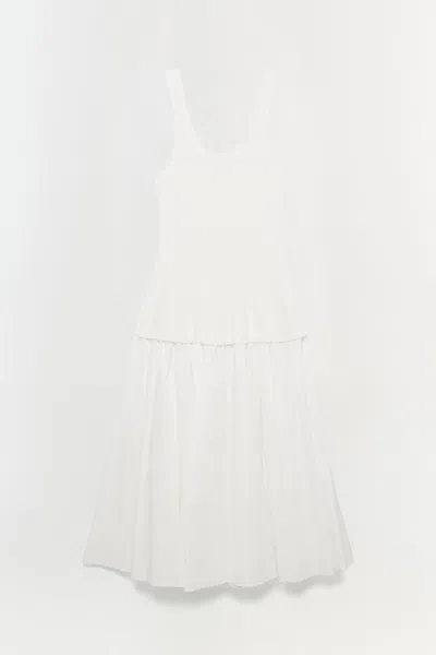 Simkhai Jazz Cotton-blend Poplin Midi Dress In White